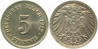 d 1.1 5 Pf 012n12G~1.1 5 Pfennig 1912G prfr/st sch.Patina!! J 012