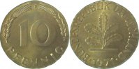 d  F38371J1.5 10 Pfennig  71J a.5 Pfennig  3,0g. vz/st J 383