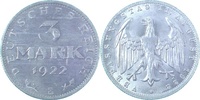  2 3 RM   LP30322E1.2 3 Reichsmark 1922E prfr. Licht.Prägun J 303 14,50 EUR Differenzbesteuert nach §25a UstG zzgl. Versand