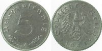 d 2.5 5 Pf 37044A~2.5 5 Pfennig 1944A ss/vz J 370