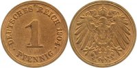 d 1 Pf 010n04E~2.5b 1 Pfennig 1904E ss/vz gereinigt J 010