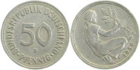 d S38450D3.0b 50 Pfennig 1950D ca. S330 ss!! J 384