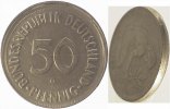 d  P38450G2.0 50 Pfennig  1950G vz D5 f.ohne Riff. J 384