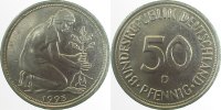 d P38493D2.5 50 Pfennig 93D WS + RS doppelt J 384