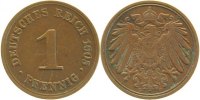d 1 Pf 010n05D~2.5b 1 Pfennig 1905D ss/vz Kratzer J 010