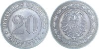 d 00688J~1.1b 20Pfennig 1888J prfr/st WS:tw.deutl. doppelt !!! J 006