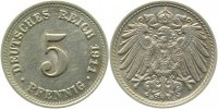 d 2.0 5 Pf 012n11D~2.0 5 Pfennig 1911D vz J 012