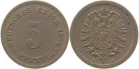 d 2.8 5 Pf 00376D~2.8 5 Pfennig 1876D ss+ J 003