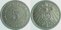 d 5 5 Pf P01214G2.5 5 Pfennig  14G schräge 4 SS/VZ J 012