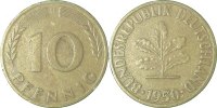 d 38350D~v-5V5 10 Pfennig 50D ob.Blattpaar endet n. in Knoten EPA 5V5