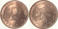 d 2 Pf S38186D1.5f 2 Pfennig  1986D vz/st. S150 J 381