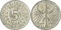 d FF38764D~ 5 DM 1964D Fälschung f.d.Zv. zu J 387