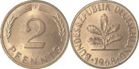 d 2 Pf 38168F~1.2-a 2 Pfennig 1968F bfr Fe J 381a