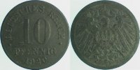 d P29920-2.5 10 Pfennig 1920 SS/VZ Brei.Randstab J 299