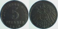 d 5 5 Pf P29720A2.5 5 Pfennig  1920A leicht dezentr. J 297