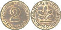 d 2.0 2 Pf 38159G~2.0 2 Pfennig 1959G vz J 381
