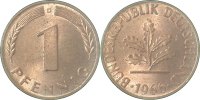 d 1.1 1 Pf 38066D~1.1 1 Pfennig 1966D bfr/stgl J 380