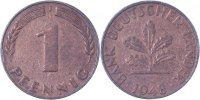 d 1 Pf 37648J~3.0v-4V5a 1 Pfennig 1948J Mz hoch, kurz RS von 4V5 EPA4V5a