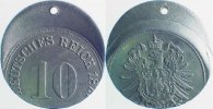     P0047--2.0 10 Pfennig  187- o.Mzz. D30/kl.Loch J 004 59,00 EUR Differenzbesteuert nach §25a UstG zzgl. Versand