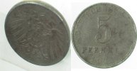 d 3.0 5 Pf U29721-3.0 5 Pfennig  1921 ss o.Mzz.+Riffelrd. J 297