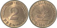 d 1.0 2 Pf 38167F~1.0 2 Pfennig 1967F stgl J 381