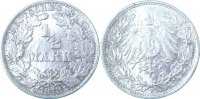 d 0 0.5 RM LP01618F2.0 1/2 Reichsmark 1918F vz licht.Prägung J 016