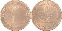 d 1 Pf 38050D~1.5v 1 Pfennig 1950D Va.Nbg.9.7 vz/st Ngb 9.7