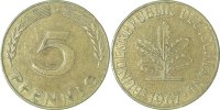 d 5 Pf 38267D~2.2v-13V2 5 Pfennig 67D Körner d.linke Ähre scharf getrennt EPA-13V2