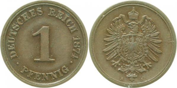 00174A~2.5 1 Pfennig  1874A ss/vz J 001  