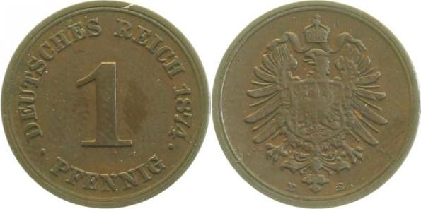 00174E~3.0 1 Pfennig  1874E ss J 001  