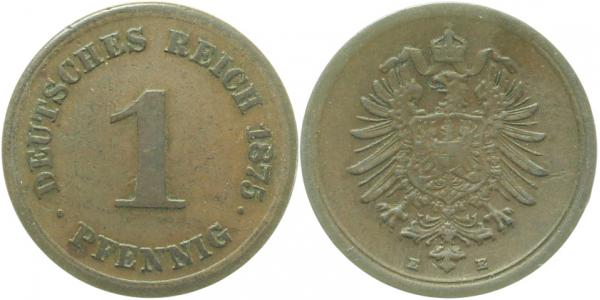 00175E~2.8 1 Pfennig  1875E ss+ J 001  