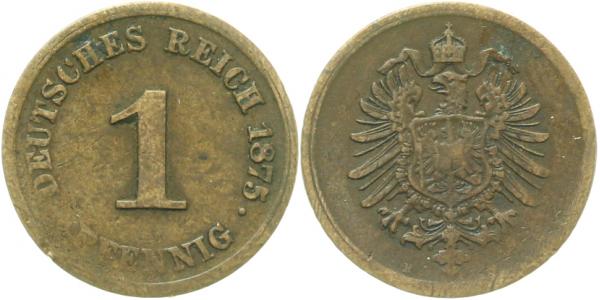 00175H~3.0b 1 Pfennig  1875H ss min. Rf. J 001  