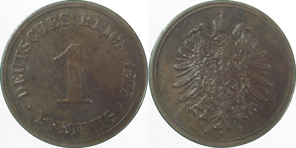 00175J~2.0 1 Pfennig  1875J vz J 001  