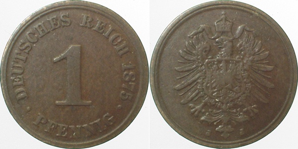 00175J~2.8 1 Pfennig  1875J ss+ J 001  