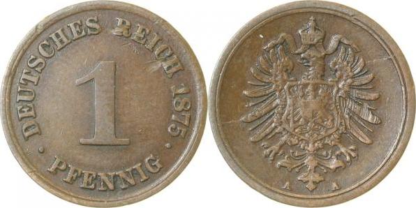 00175A~3.0 1 Pfennig  1875A ss J 001  