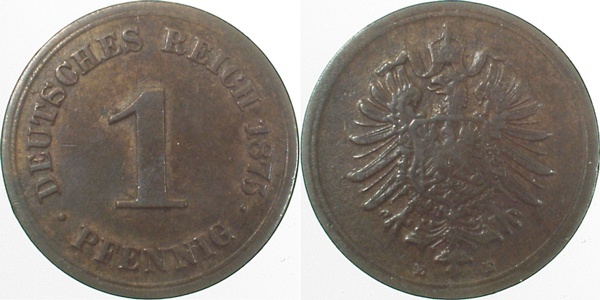 00175E~3.2 1 Pfennig  1875E ss- J 001  