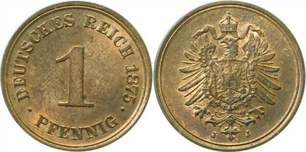 00175J~1.2-H 1 Pfennig  1875J prfr !!! J 001  