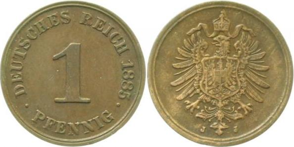 00185J~2.2 1 Pfennig  1885J vz- J 001  