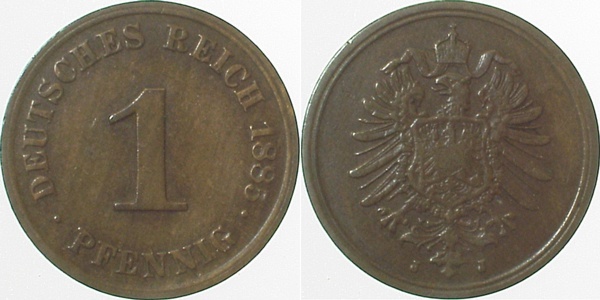 00185J~3.0 1 Pfennig  1885J ss J 001  