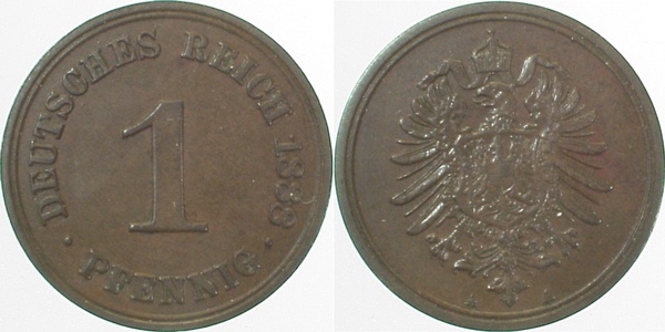 00188A~2.0 1 Pfennig  1888A vz J 001  