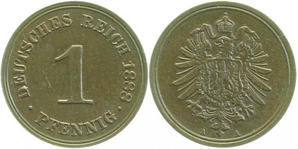 00188A~2.2 1 Pfennig  1888A vz- J 001  