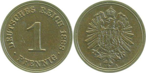 00188A~2.2 1 Pfennig  1888A vz- J 001  