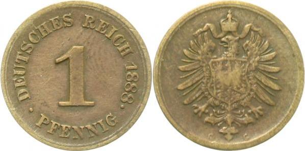 00188G~3.5 1 Pfennig  1888G s/ss J 001  