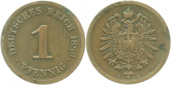00189G~3.0 1 Pfennig  1889G ss J 001  