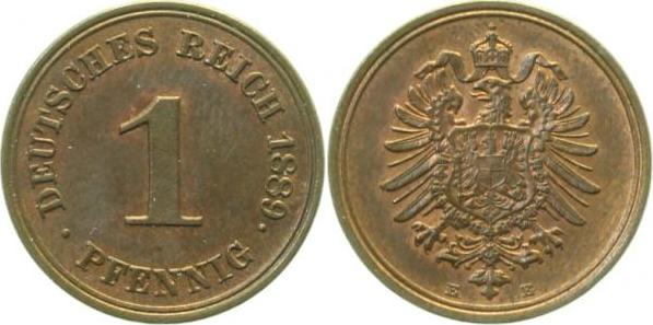 00189E~1.2 1 Pfennig  1889E prf!!! J 001  