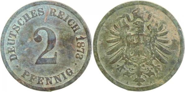 00273A~3.5 2 Pfennig  1873A s/ss J 002  