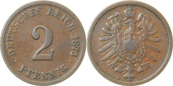 00273G~3.5 2 Pfennig  1873G s/ss J 002  