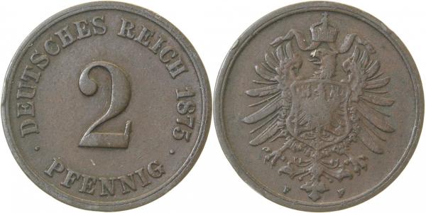 00275F~3.0 2 Pfennig  1875F ss J 002  