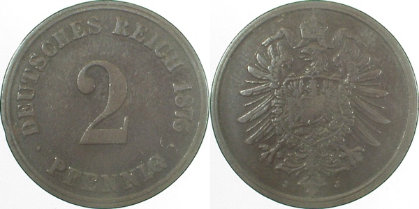 00275J~3.0 2 Pfennig  1875J ss J 002  