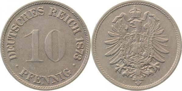 00473C~1.8b 10 Pfennig 73C leicht.Riffelr.vz+ Schaaf 4G10  